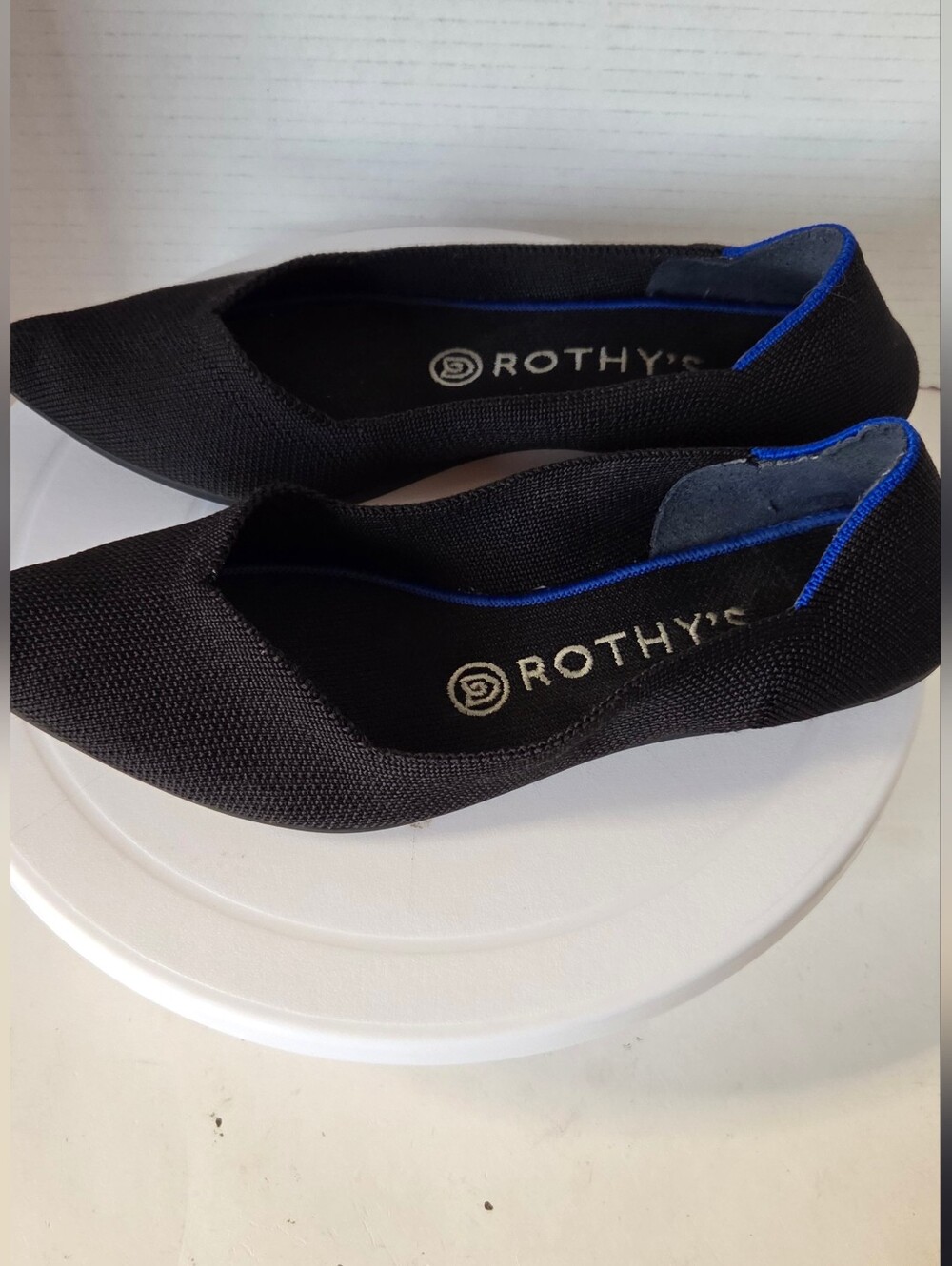 Rothy's Black The Point Ballet Flats Size 7.5